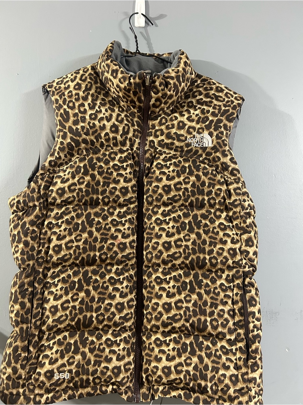 The North Face Kids Leopard Print Puffer Vest - Brown & Black